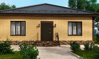 Проекты одноэтажных домов из кирпича | Строй-Фдс - Феодосия от 3607 рублей